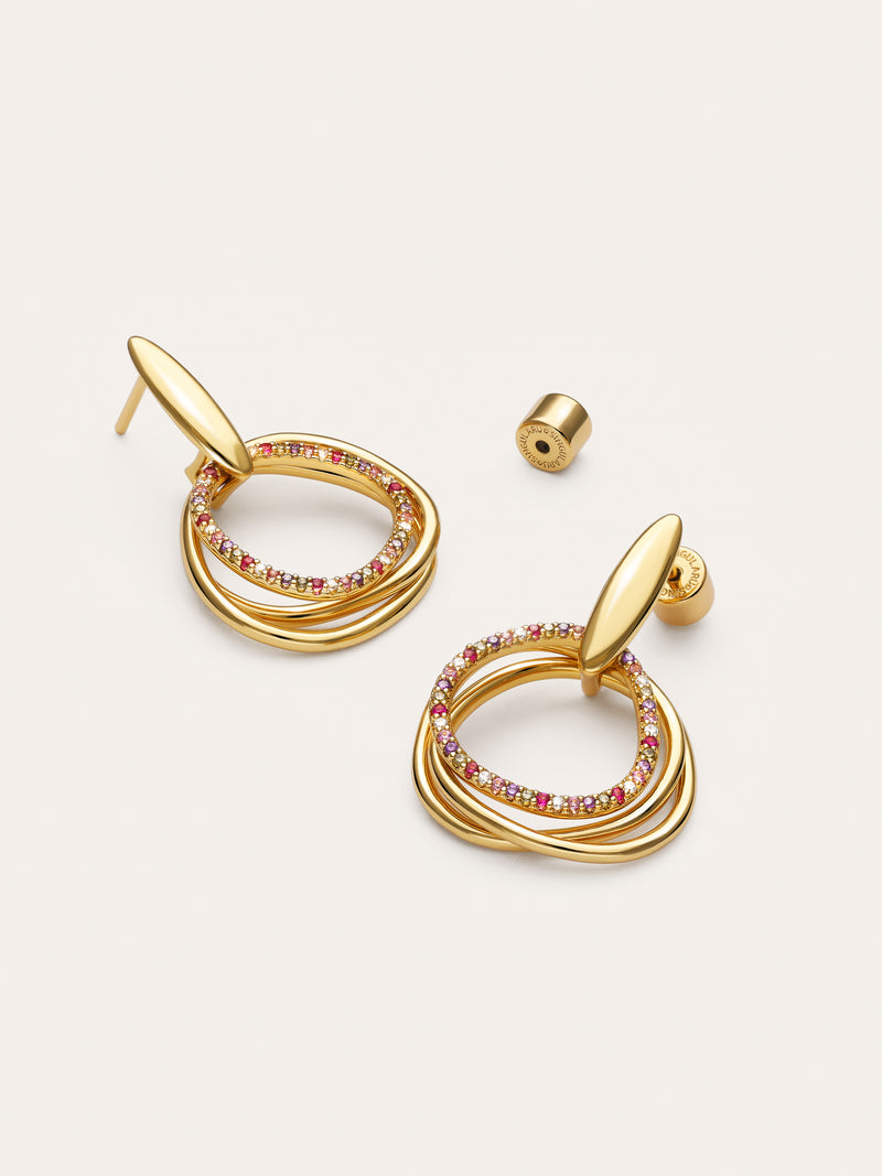 Oria Colors Gold Earrings
