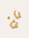 Pendientes Organic Flower Acero Baño Oro