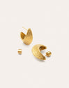 Pendientes Organic Shape Acero Baño Oro