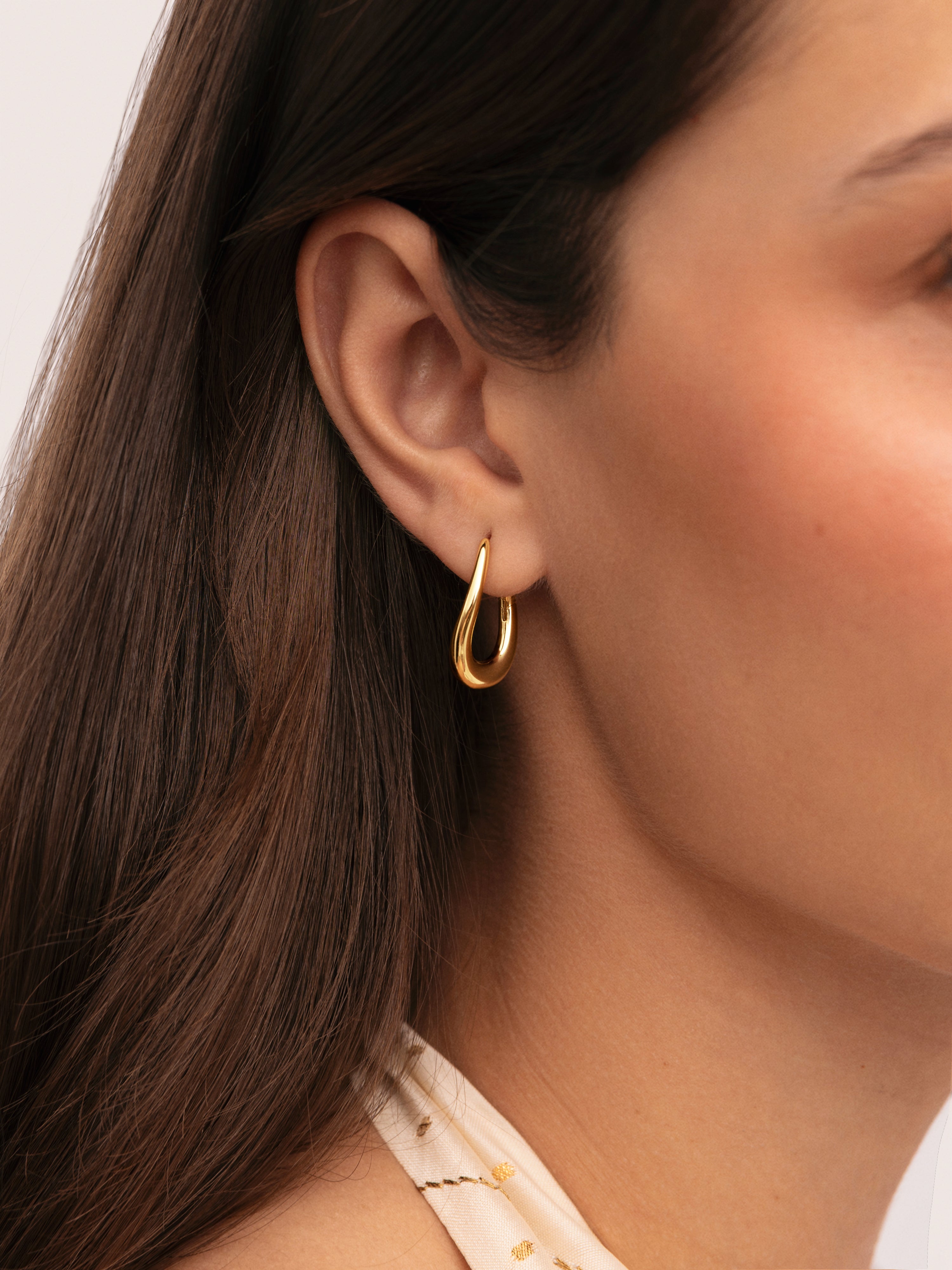 Pendientes Aro Paloma Baño Oro