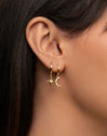 Polar Moon Spark Gold-Plated Earrings