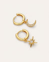 Polar Moon Spark Gold-Plated Earrings