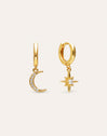Polar Moon Spark Gold-Plated Earrings