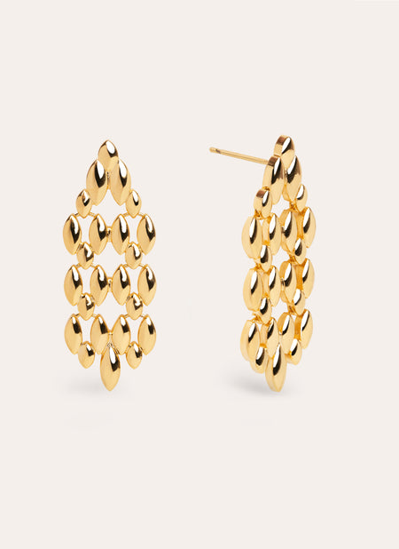 Scales Gold Earrings