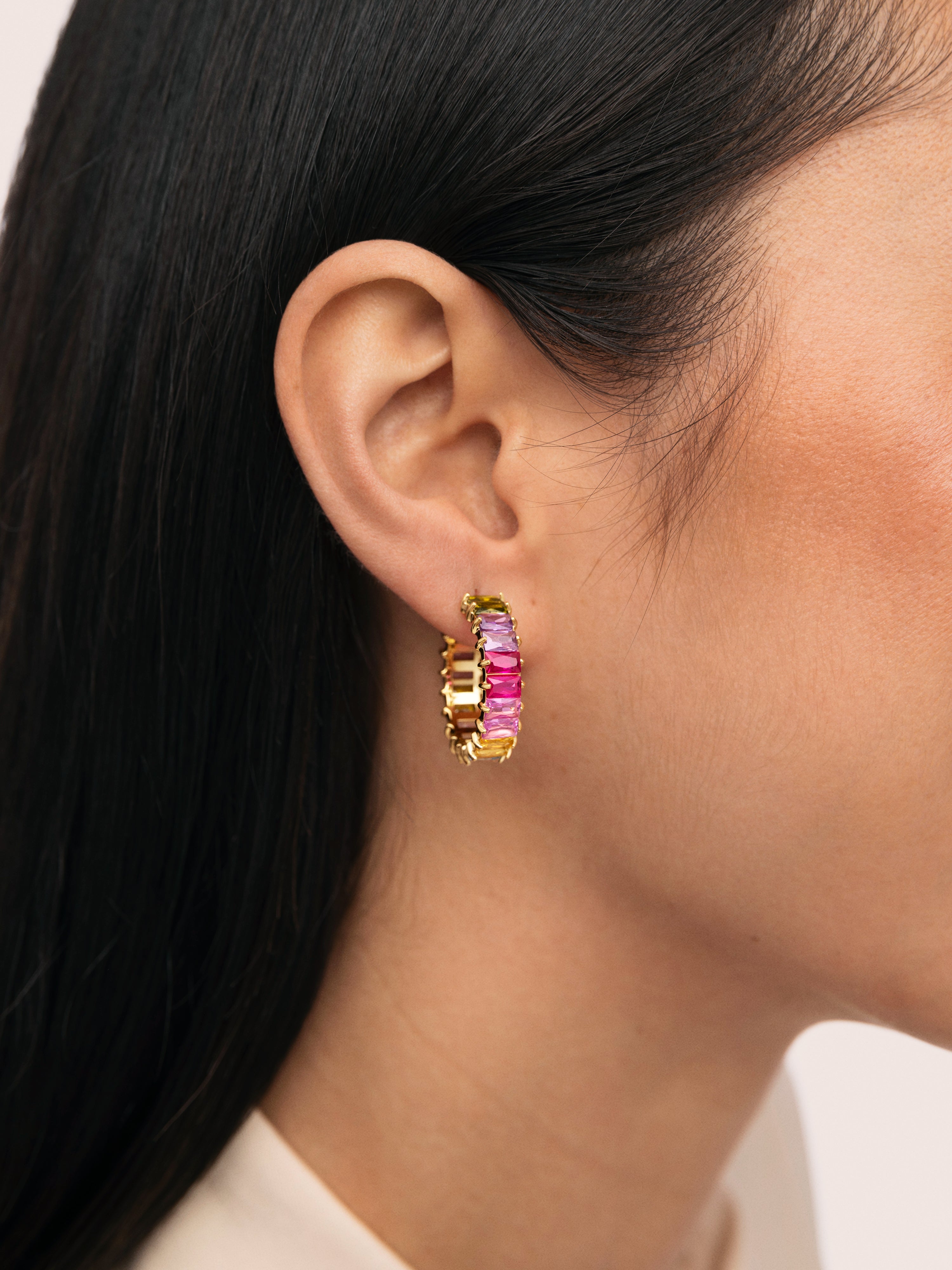 Sia Berries Stainless Steel Gold Earrings