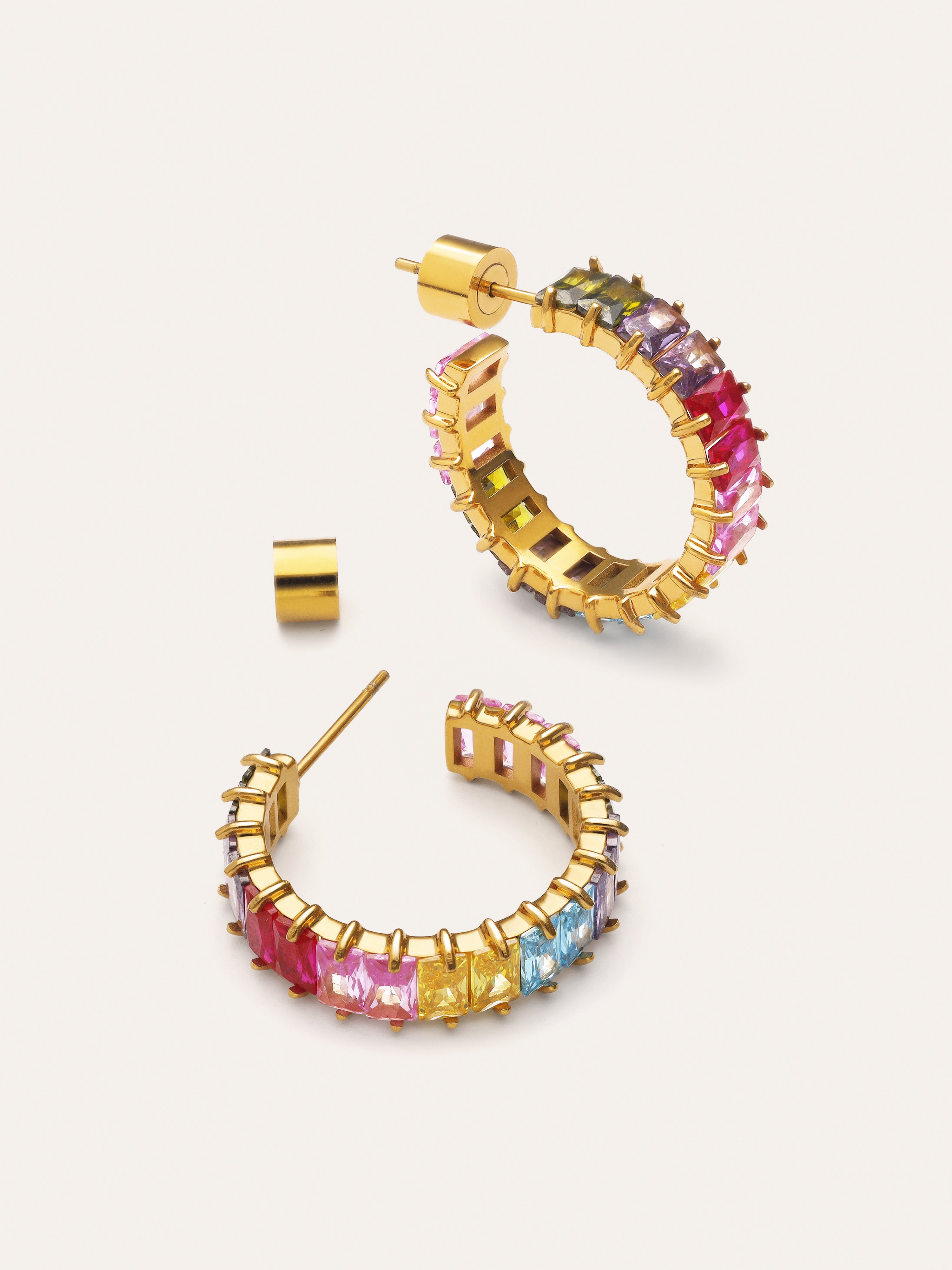 Sia Berries Stainless Steel Gold Earrings