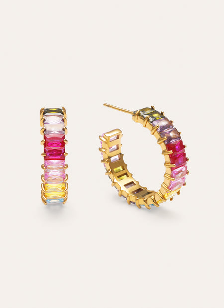 Sia Berries Stainless Steel Gold Earrings