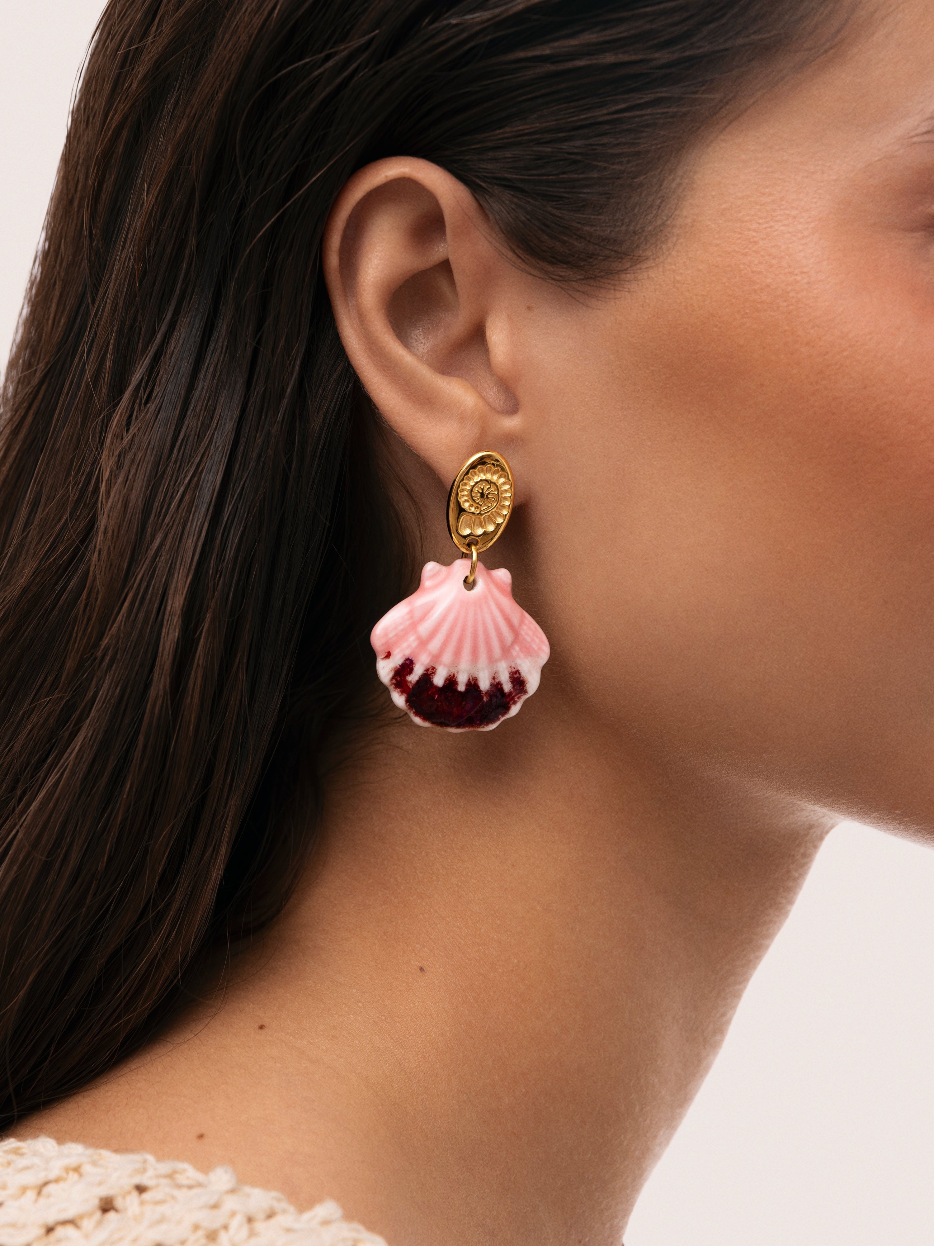 Sira Hoop Earrings Gold Plated Steel