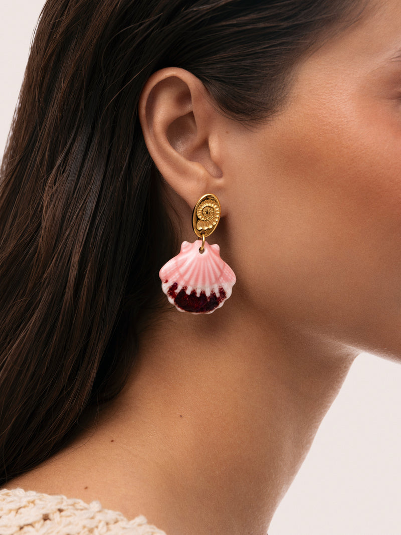 Sira Hoop Earrings Gold Plated Steel