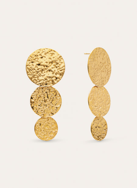 Orecchini Soluna Acciaio Placcati Oro