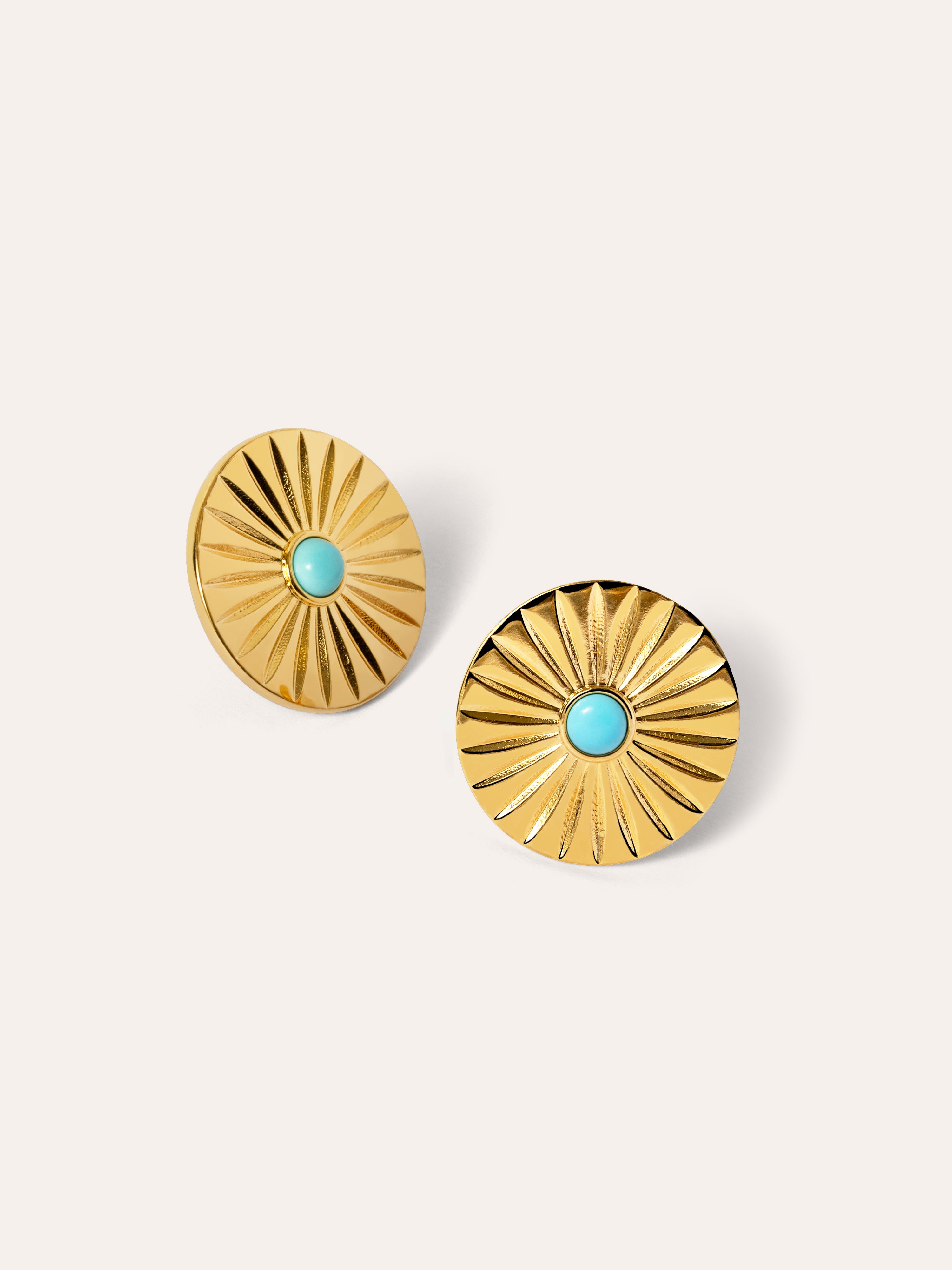 Solei Turquoise Gold Earrings