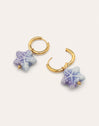 Pendientes Starfish Blue Acero Baño Oro