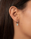 Creolen-Ohrringe Star Sky Enamel Stahl
