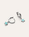 Creolen-Ohrringe Star Sky Enamel Stahl