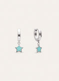 Brincos de Argola Star Sky Enamel Aço
