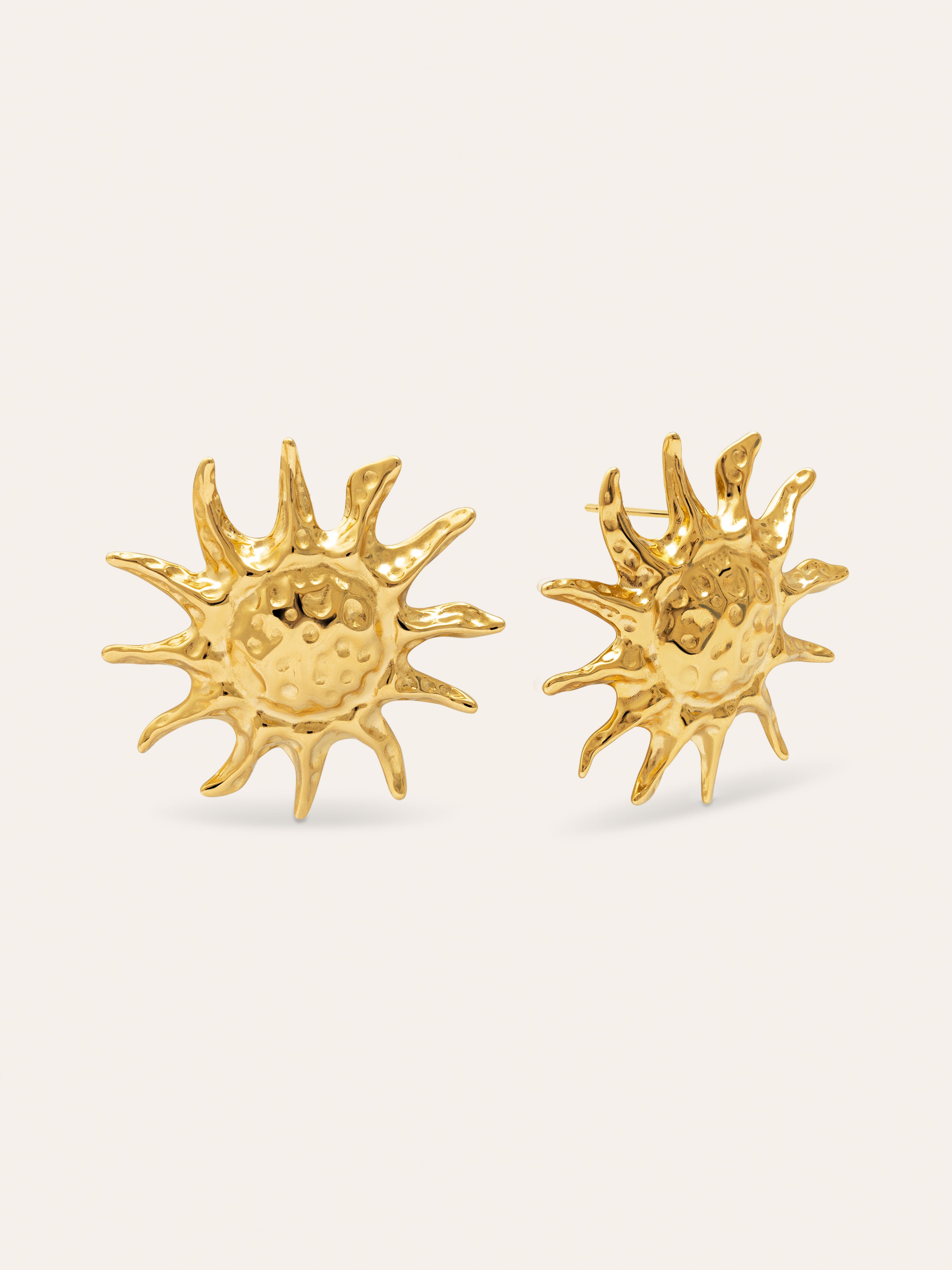 Pendientes Sun Light Acero Baño Oro