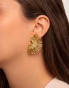 Sunbeam Stainless Steel Gold Earrings