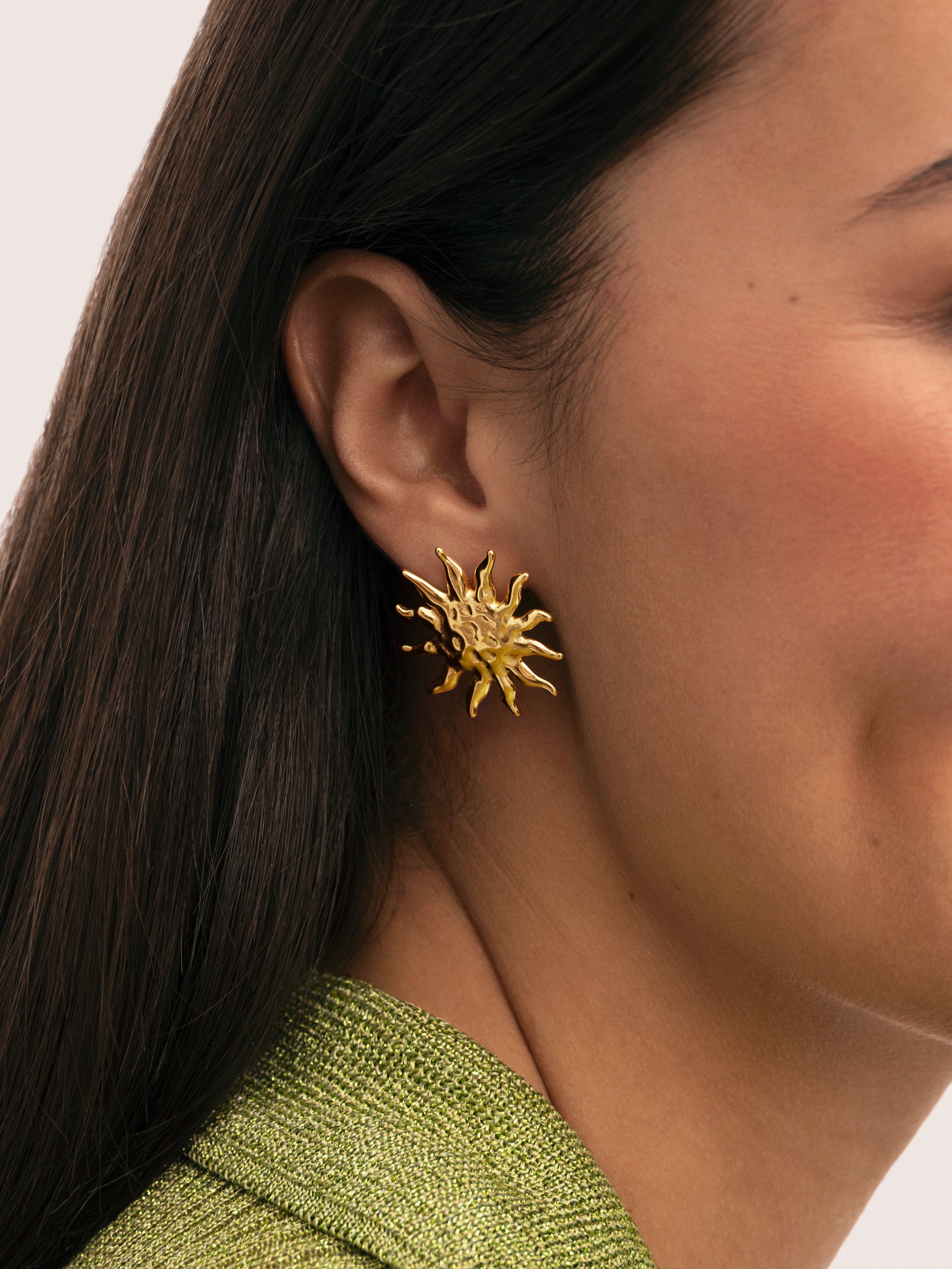 Pendientes Sunna Acero Baño Oro