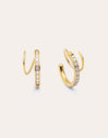 Swirl Stainless Steel Gold Earrings 