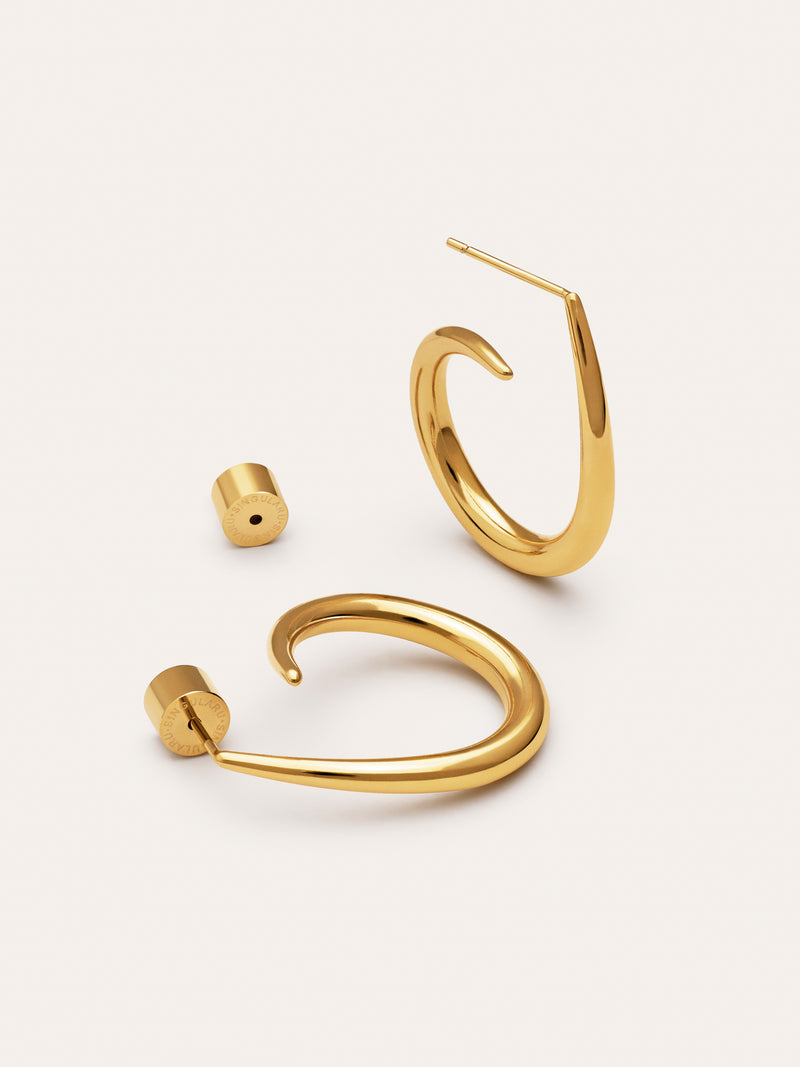 Boucles D'oreilles Twist Acier Plaqué Or
