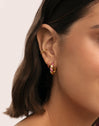 Pendientes Aro Raspberry Plata Baño Oro