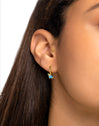 Pendiente Suelto Dots 3mm Plata Baño Oro