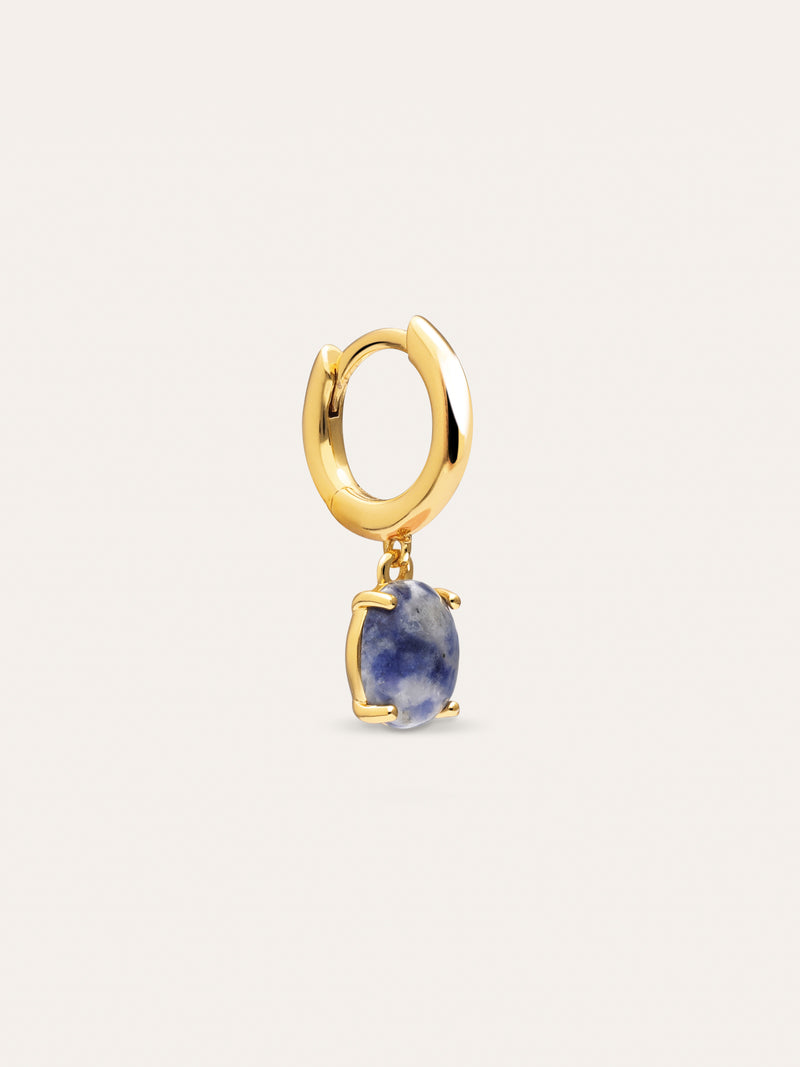 Brinco de Argola Individual Catalina Stone Banho de Ouro
