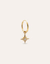 Polar Star Hoop Gold Single Earring 