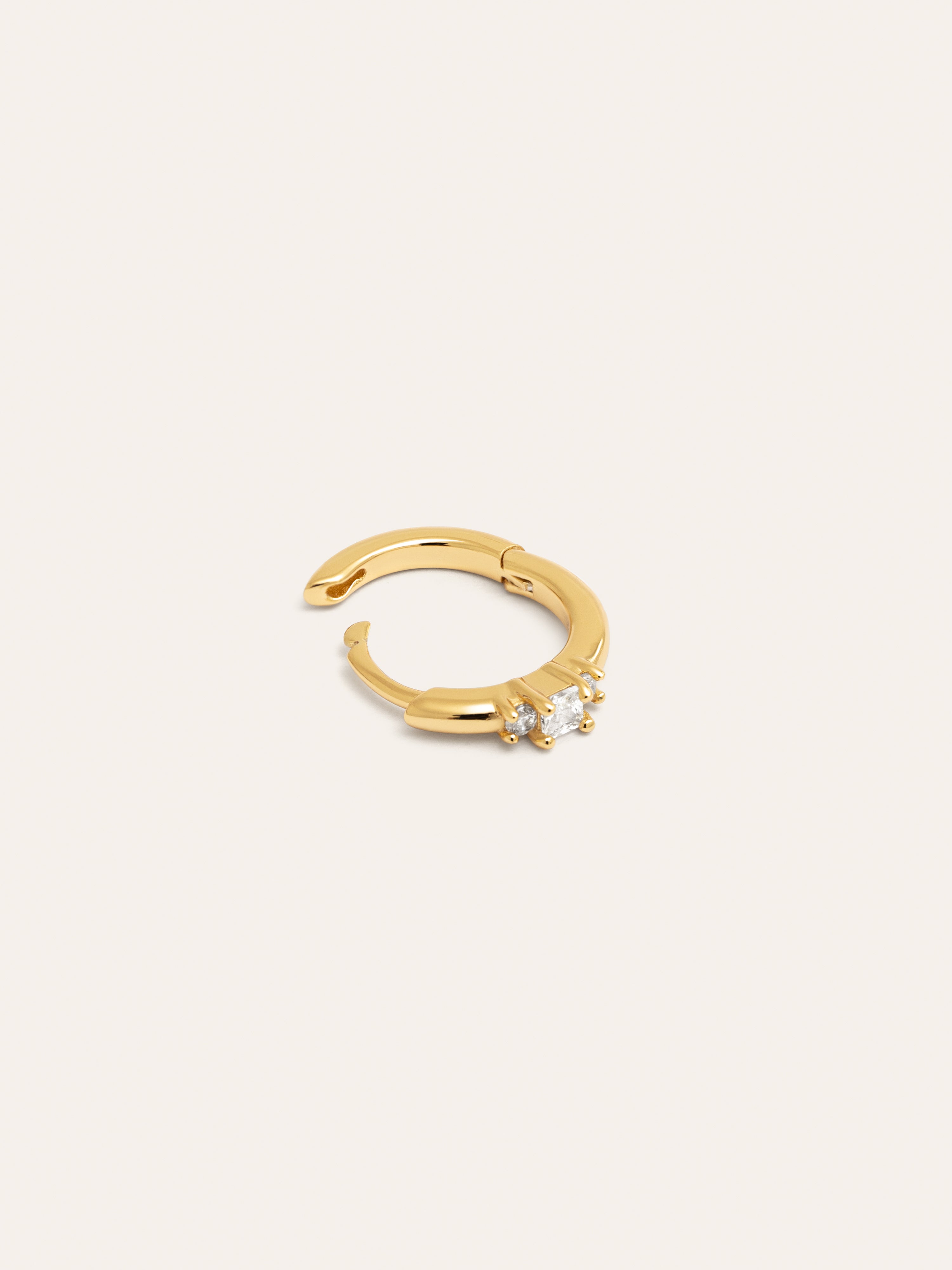 Halo Gold Hoop Single Earring