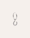 Horseshoe Hoop Silver Single Earring 