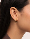 Marquise Hoop Silver gold Single Earring 