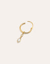 Marquise Hoop Silver gold Single Earring 