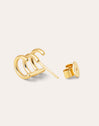 Three Gold Hoop Single earring