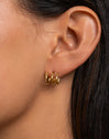 Three Gold Hoop Single earring