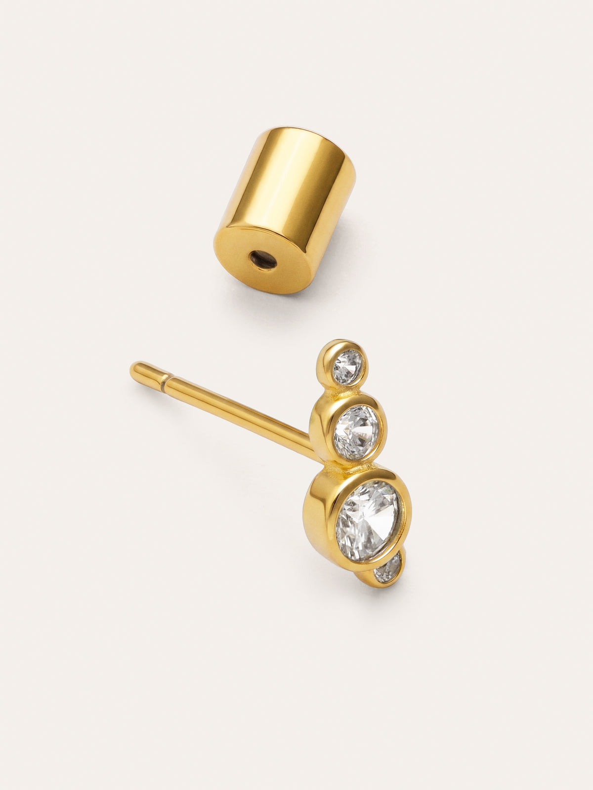 Imagen detalle de Pendiente Suelto Bubbles Spark Baño Oro