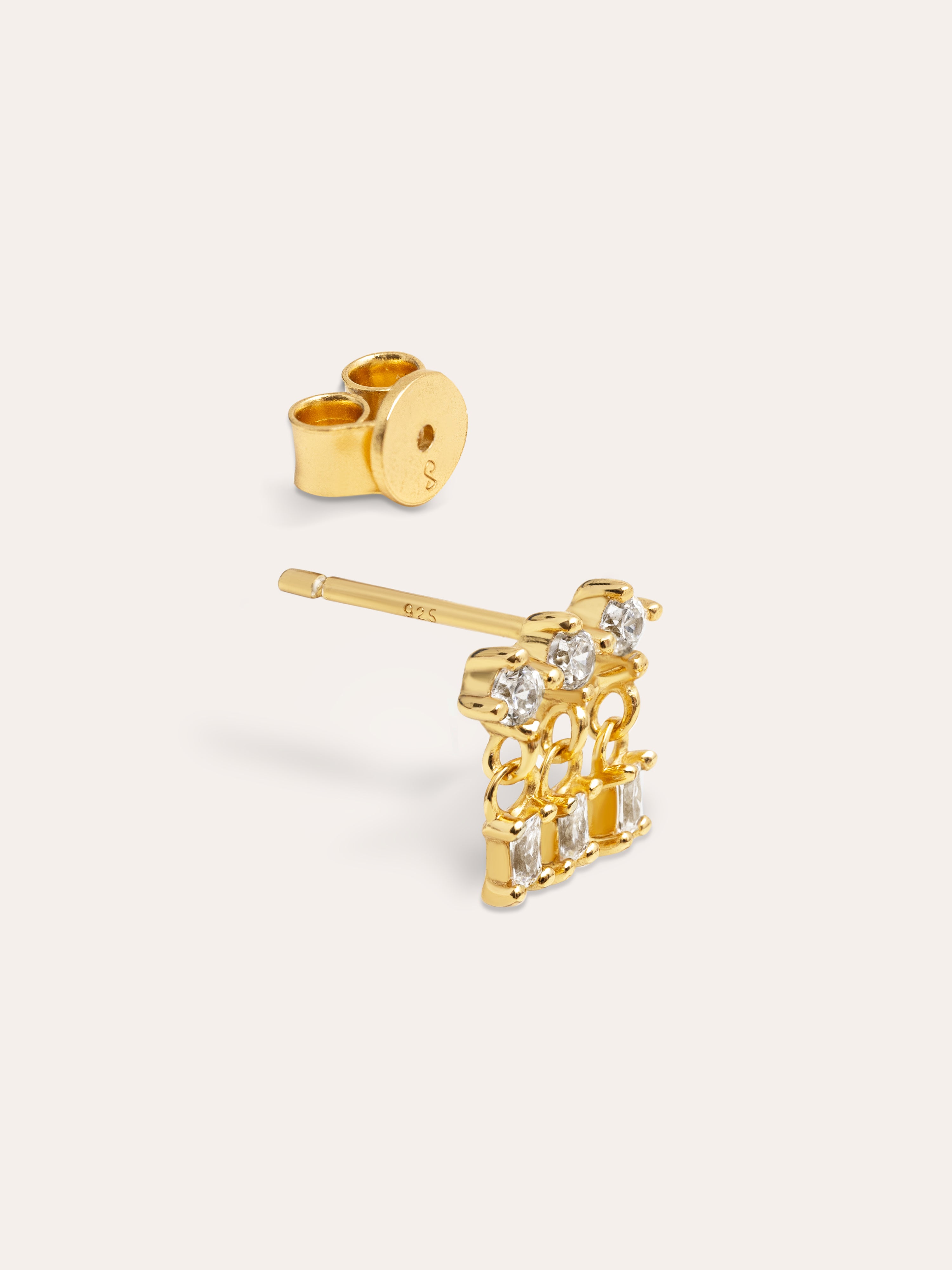 Spark Gold Single Earring 