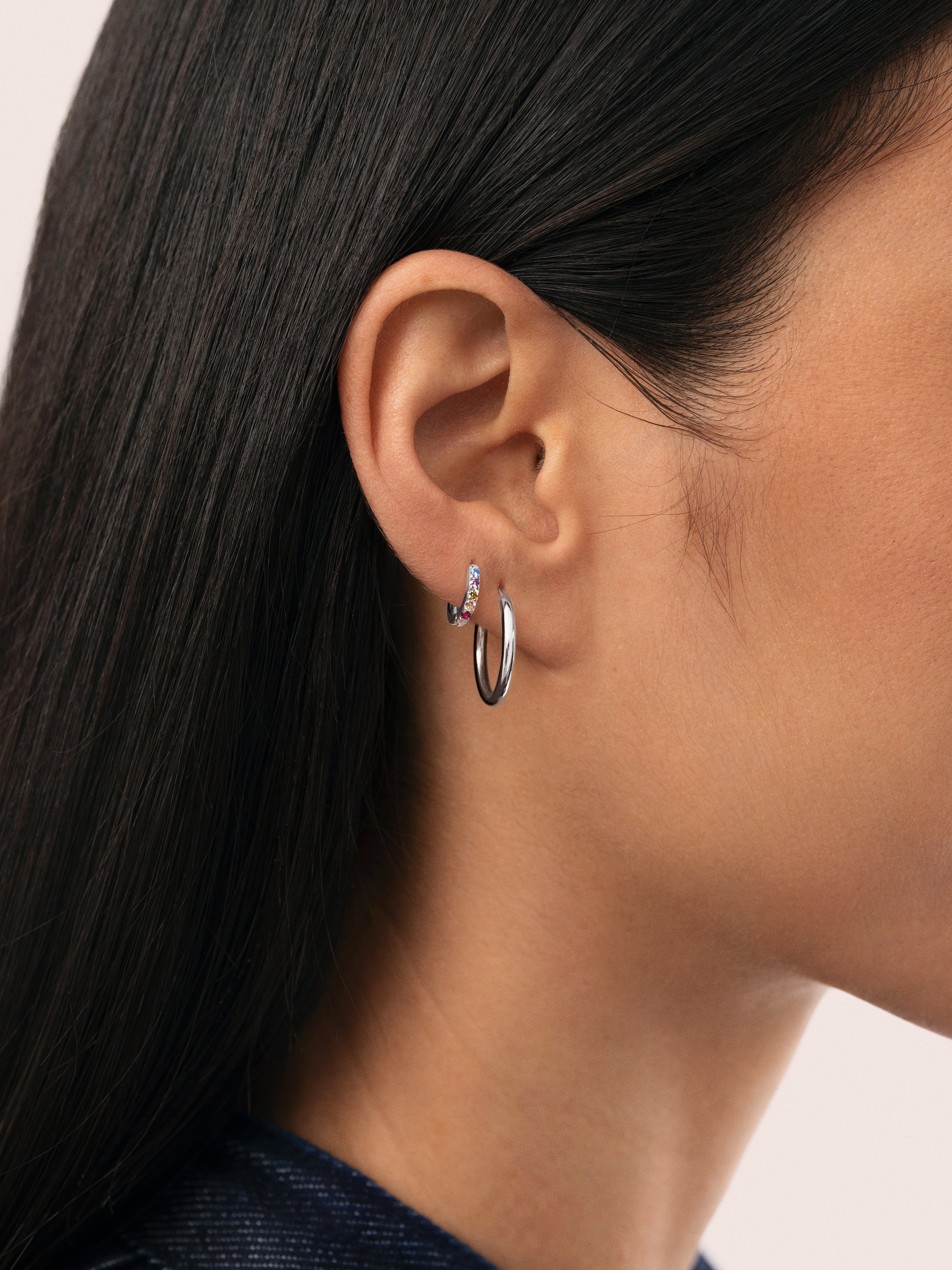 Boucle d'oreille seule Créole Cléo M Couleurs