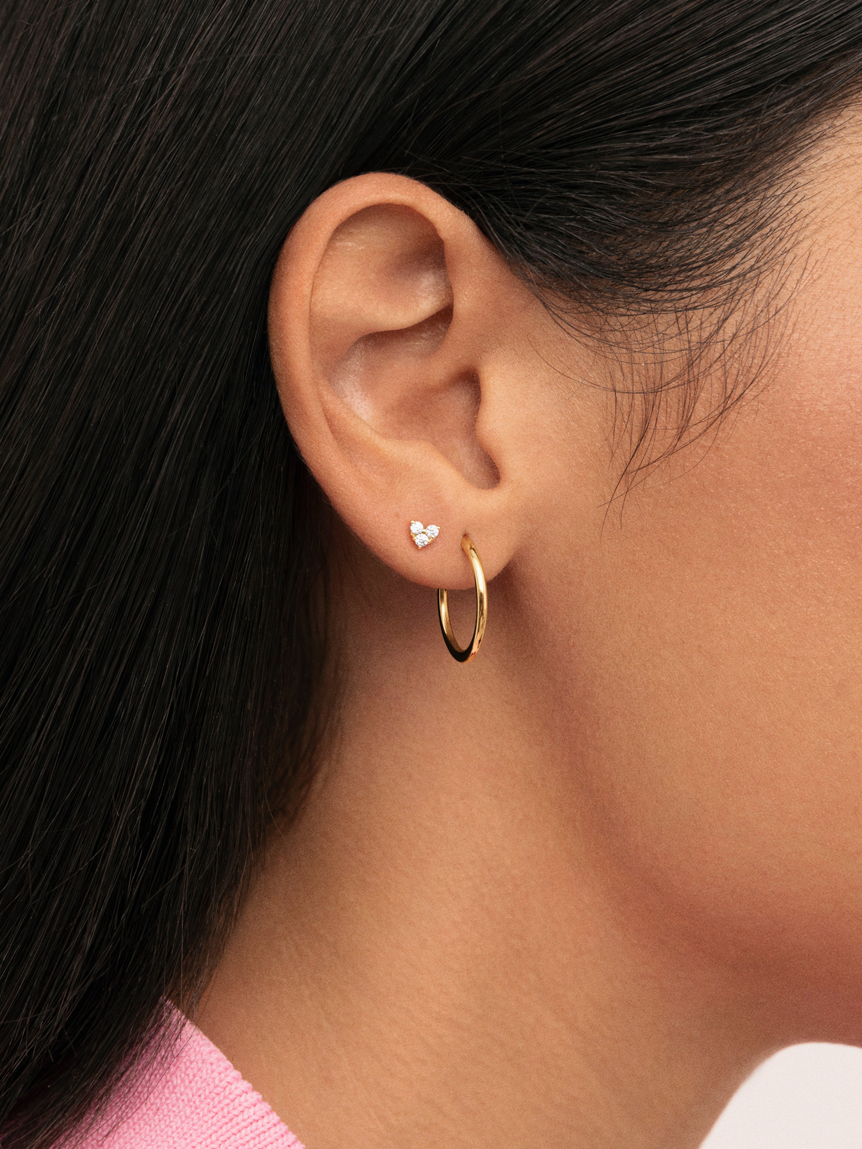 Heart Spark Gold Single Earring 