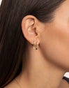 Single Hoop Earring Dance Star Gold Plated