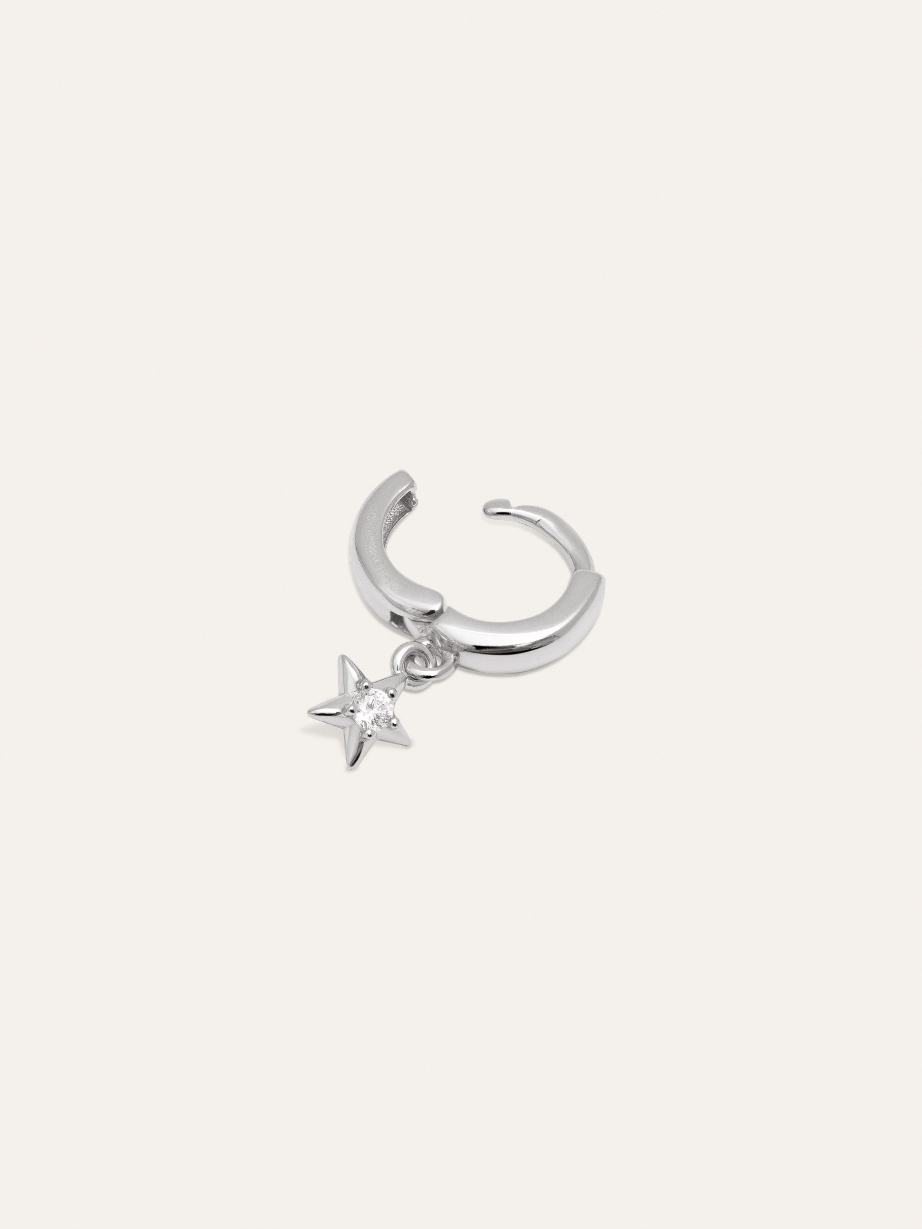 Pendiente Suelto Aro Dance Star Plata