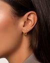 Fishbone Spark Gold Single Earring