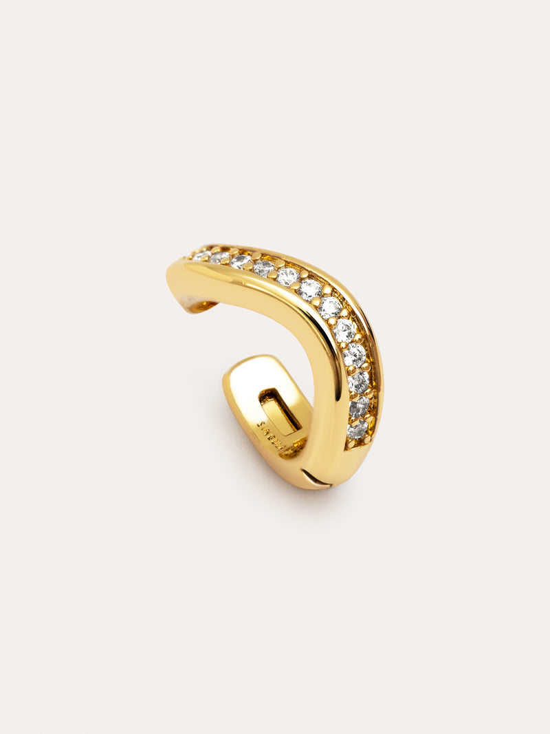 Brinco Individual Ear Cuff Hailey Banho de Ouro