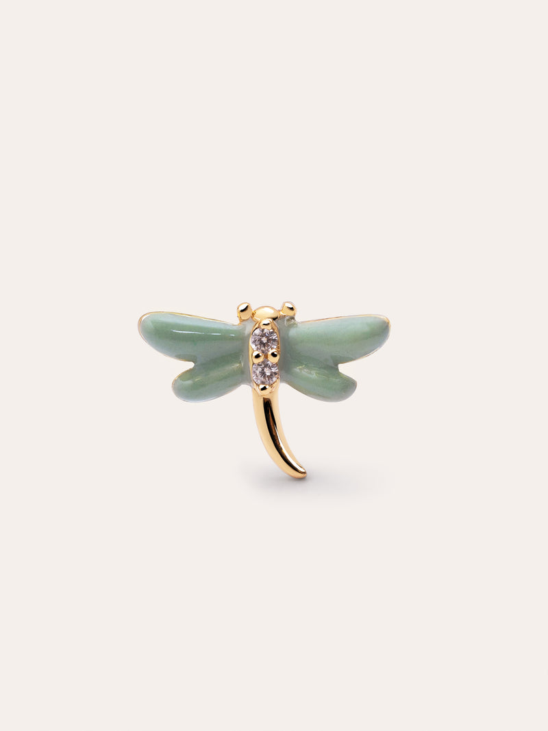 Dragonfly Gold Single Earring