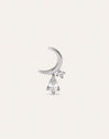 Pendiente Suelto Luna Spark Plata