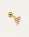 Imagen detalle de Mini Spark Heart Gold-Plated Silver Single Earring