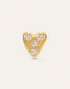 Mini Spark Heart Gold-Plated Silver Single Earring