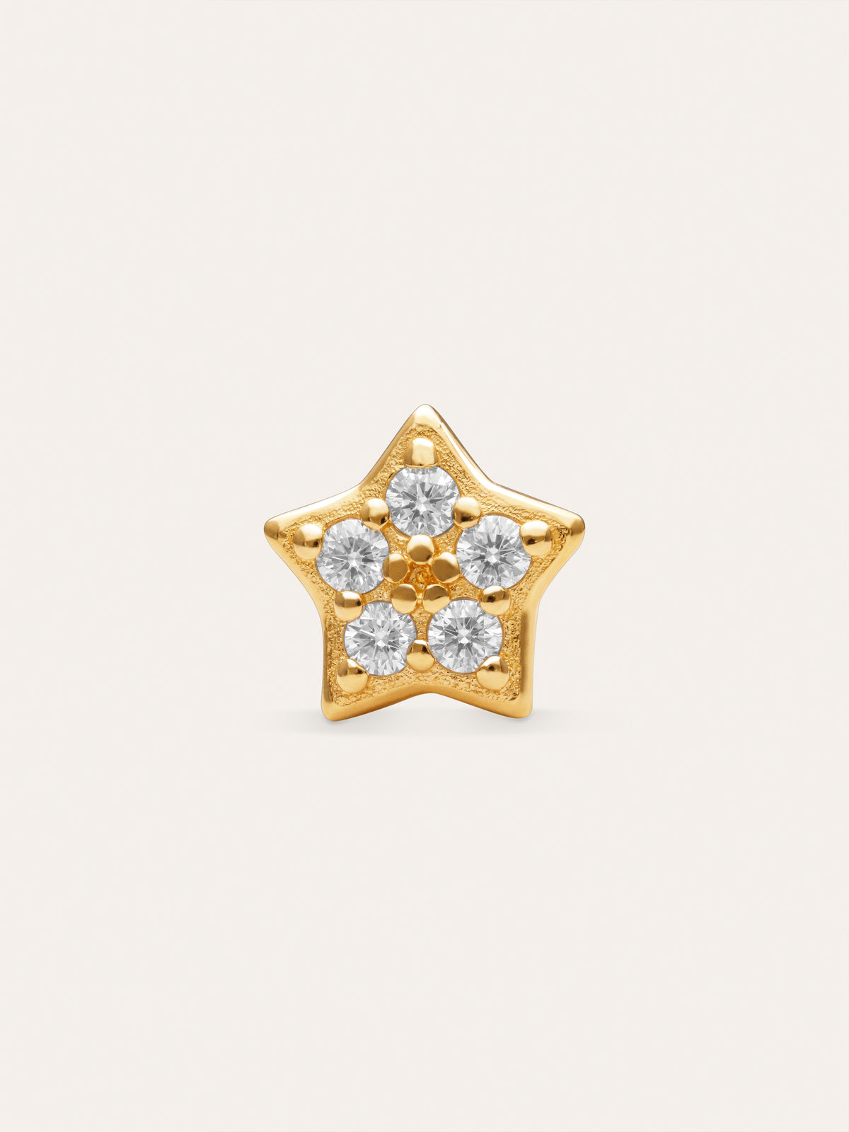 Mini Spark Star Gold-Plated Silver Single Earring