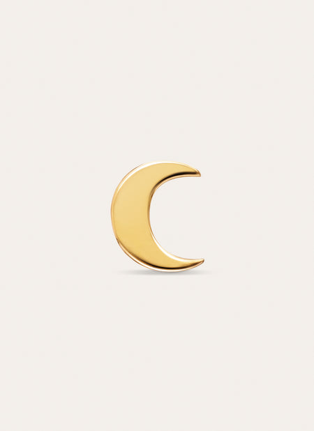 Losse oorbel Moon Staal verguld