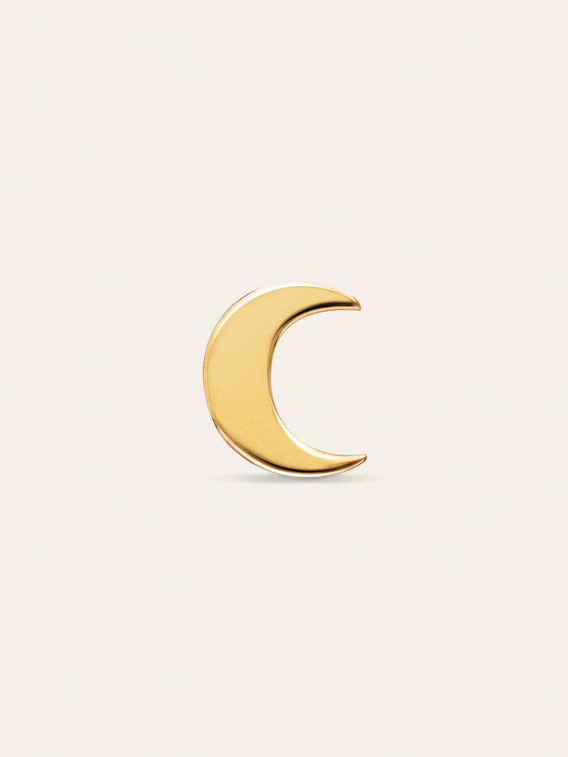 Losse oorbel Moon Staal verguld