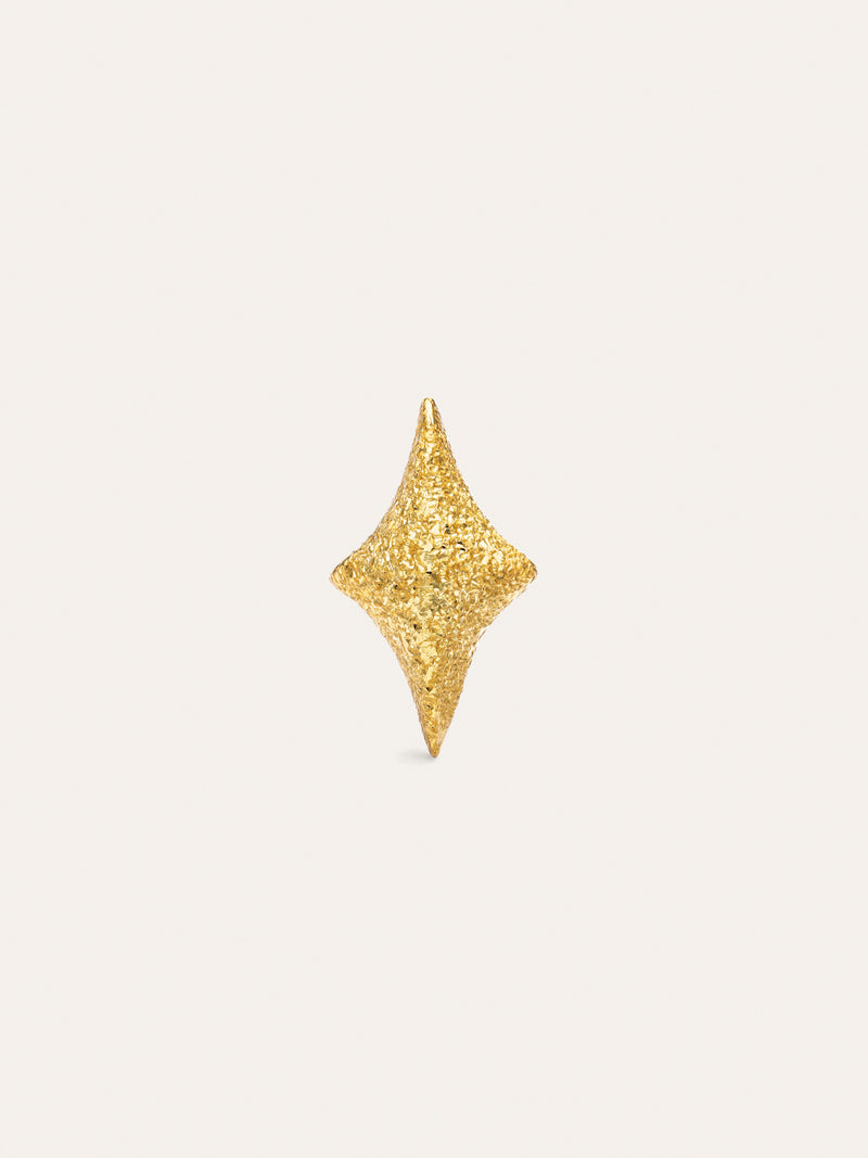 Pendiente Suelto Organic Star Spark Plata Baño Oro
